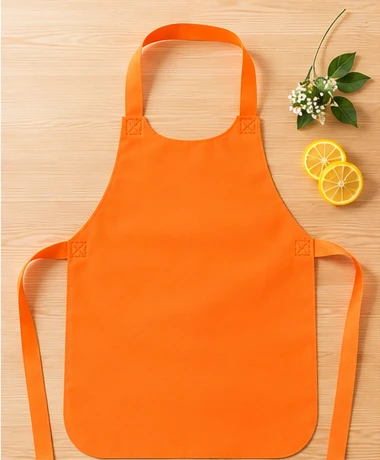 Orange tie-back apron product concept